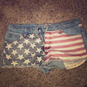 Red white and blue shorts